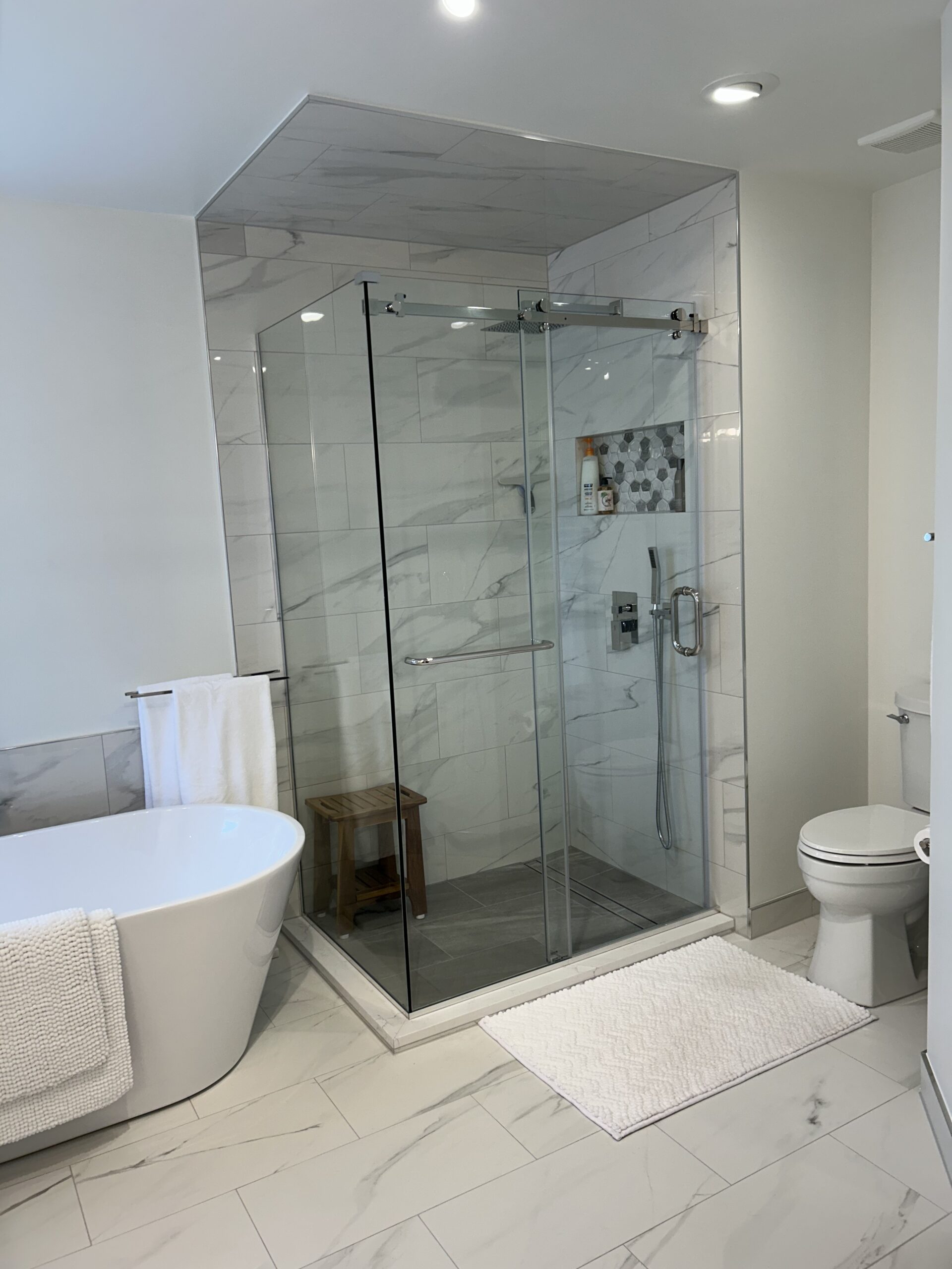 beautiful shower renovation