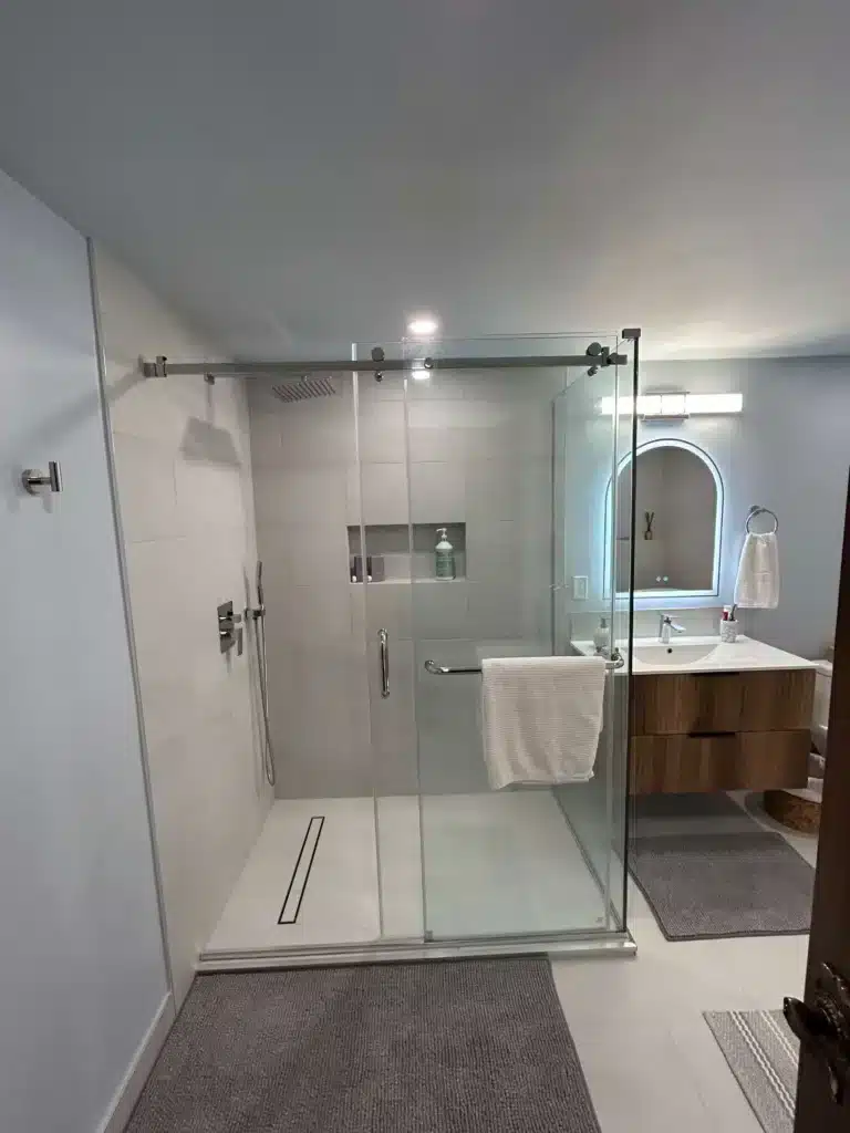 walk-in shower renovation after image
