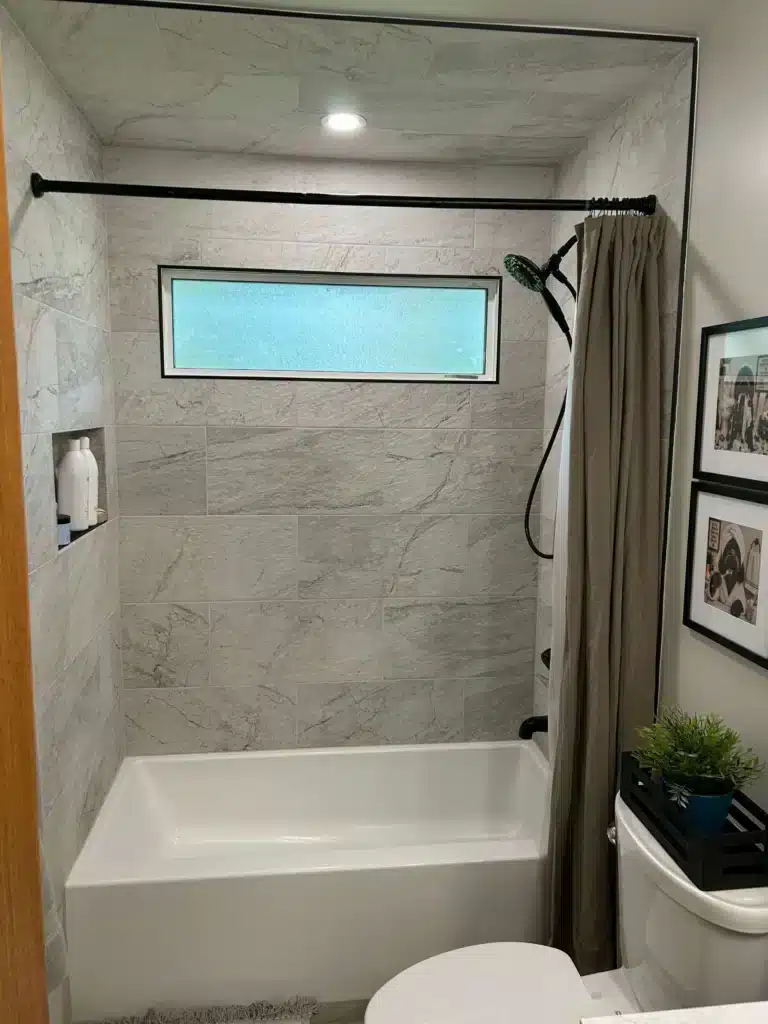 waterproof bathroom window installation
